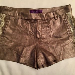 SEXY RALPH LAUREN LEATHER LACE SHORTS
